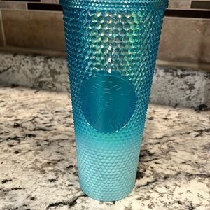 Blue frosted studded cup
